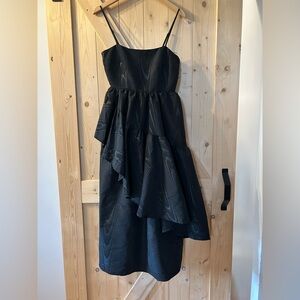 Kate Spade Black Ruffled Gown